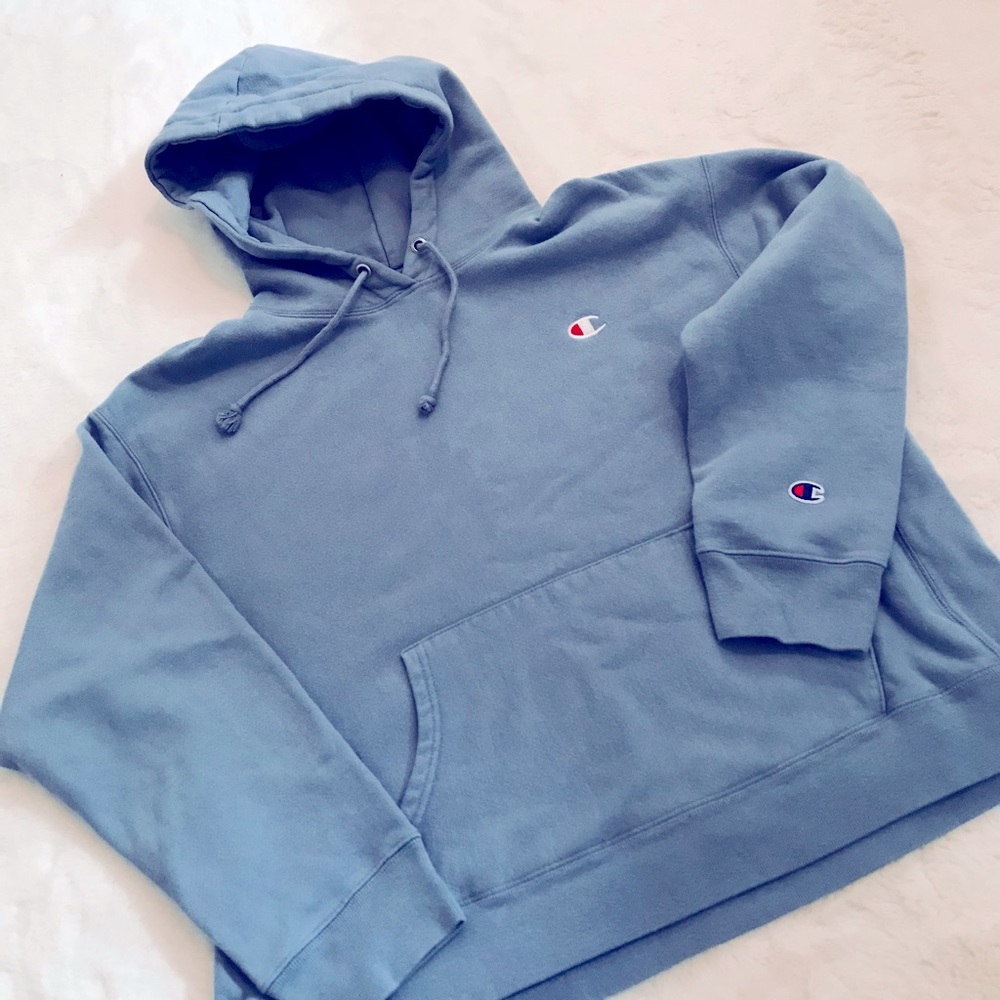 Lt. blue oversized CHAMPION hoodie